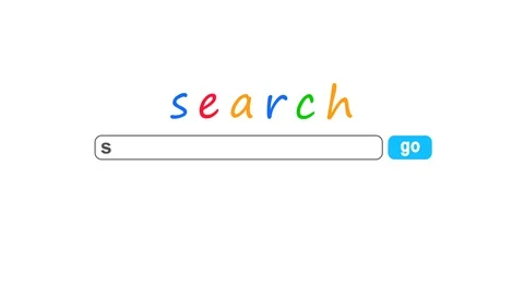 Speed test typed search bar web page search engine motion graphic animation Stock Footage 128420923