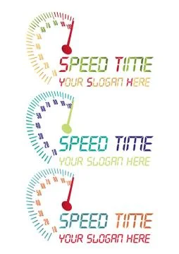 Speed time logo. vector file fully editable. Stock Illustration