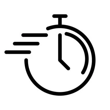 Speed timer line icon. Vector illustration Stock Illustration