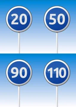 Speed traffic board Stock Illustration