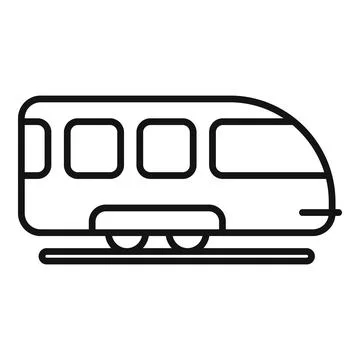Speed train icon outline vector. City platform 스톡 일러스트
