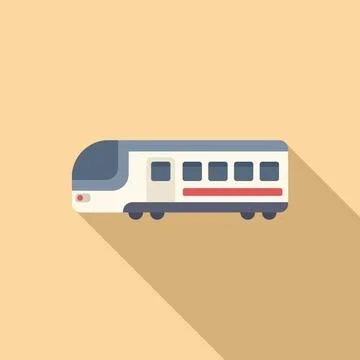 Speed train machine icon flat vector. Motion express Stock Illustration