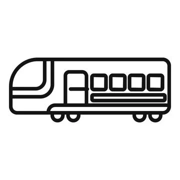 Speed train machine icon outline vector. Motion express Stock Illustration