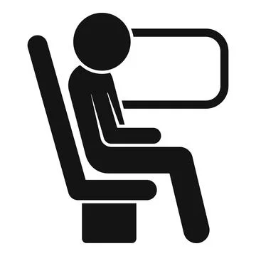 Speed train passenger icon simple vector. Metro people Illustrazione stock