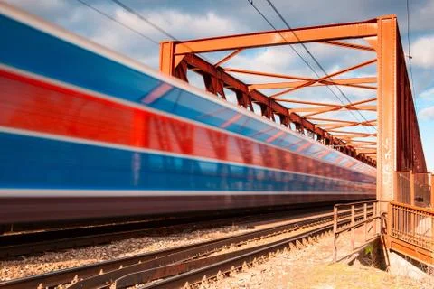 The speed train 库存照片