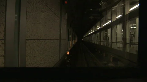 Speed  train  ride  at front of train .timelapse. Stock Footage 279681