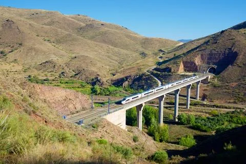 Speed train in Spain Fotos de archivo