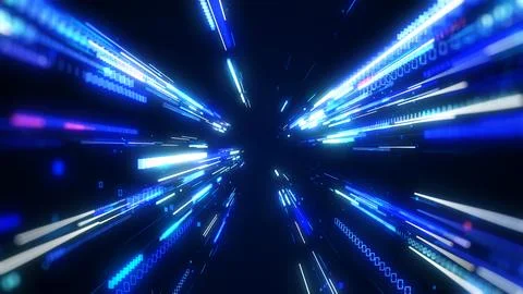 Speed transfer data technology tunnel abstract background Stock Photos