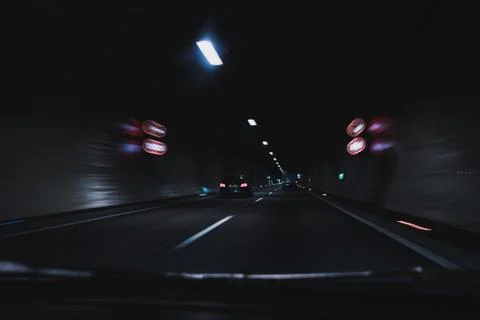 Speed in the tunnel Foto stock