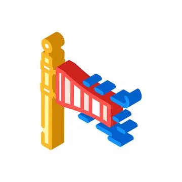 Speed turbine isometric icon vector illustration Stock Illustration
