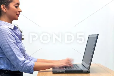 Speed typing Stock Photos