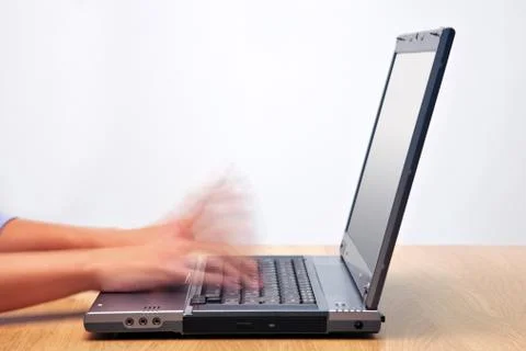 Speed typing Stock Photos