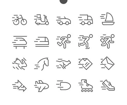Speed UI Pixel Perfect Well-crafted Vector Thin Line Icons 48x48 Ready for 24x24 Stock-Illustration
