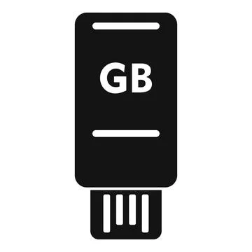 Speed usb disk icon simple vector. Solid state disk 库存插图