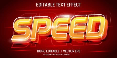 Speed vector 3d text effect with modern style design Stock Illustration