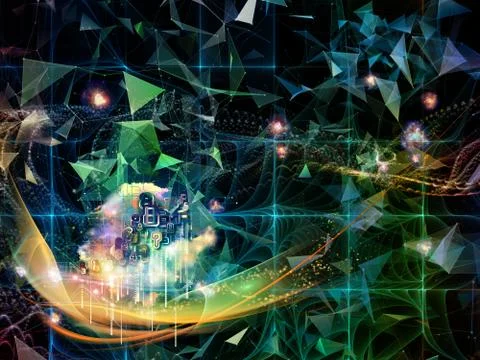 Speed of Virtual World 库存插图