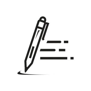 Speed writing icon Stock Illustration