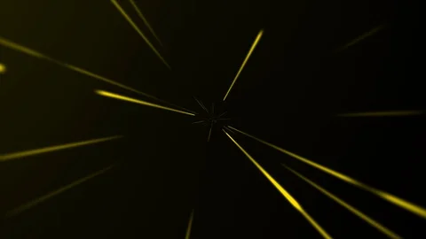 Speed of yellow light, neon glowing rays in motion Stock Footage 124692268