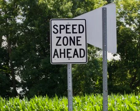 Speed Zone Horizontal Stock Photos