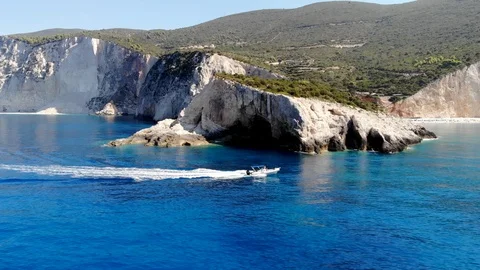 Speedboat in blue sea Stock Footage 106946391
