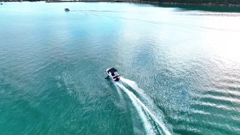Speedboat going on the sea Stock Footage 292816466