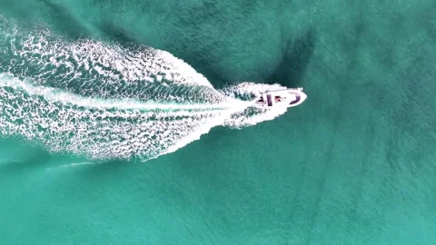 Speedboat going on the sea Stock Footage 292816654