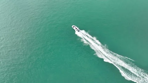 Speedboat going on the sea Stock Footage 292817029