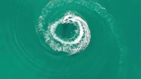 Speedboat going on the sea Stock Footage 292817280
