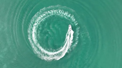 Speedboat going on the sea Stock Footage 292817433