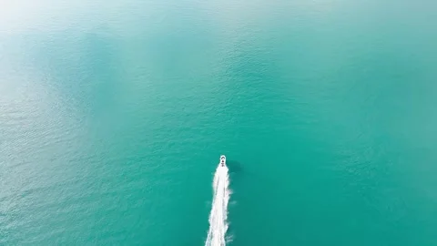 Speedboat going on the sea Stock Footage 292817713