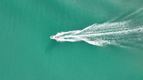 Speedboat going on the sea Stock Footage 292817800