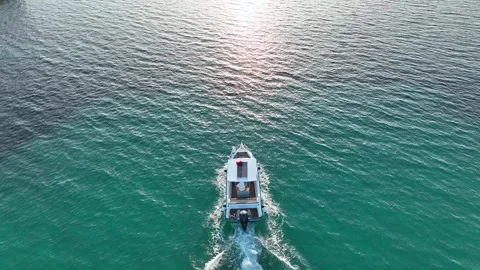 Speedboat going on the sea Stock Footage 292824892