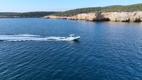 Speedboat going on the sea Stock Footage 292825174