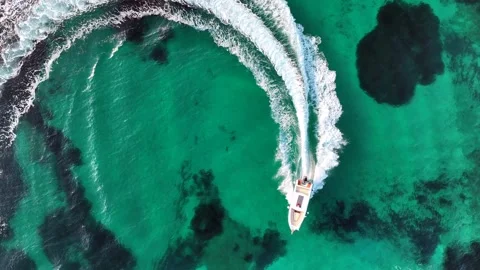 Speedboat going on the sea Stock Footage 292825397