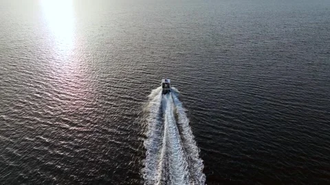 Speedboat going on the sea Stock Footage 292825822