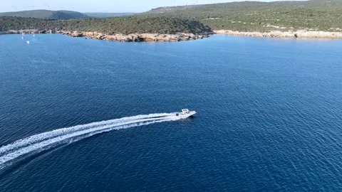 Speedboat going on the sea Stock Footage 292825832