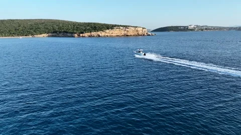 Speedboat going on the sea Stock Footage 292825993