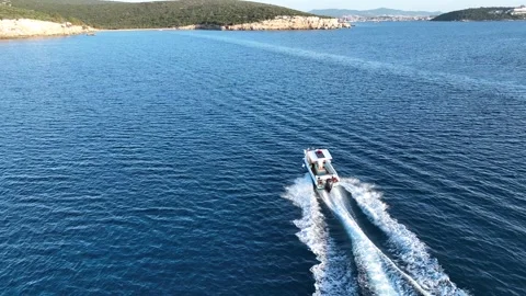 Speedboat going on the sea Stock Footage 292826015