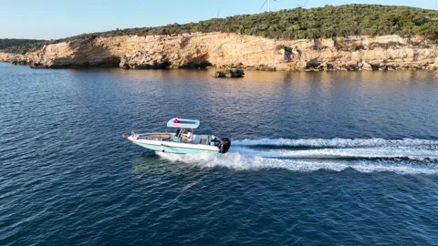Speedboat going on the sea Stock Footage 292826121