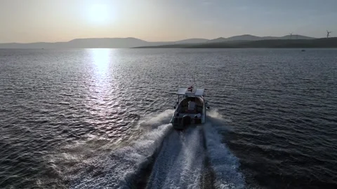 Speedboat going on the sea Stock Footage 292826292