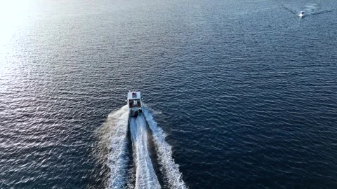 Speedboat going on the sea Stock Footage 292826358