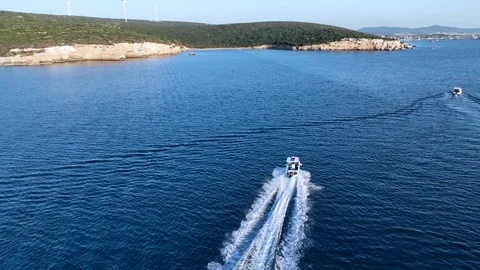 Speedboat going on the sea Stock Footage 292826498