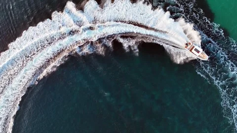 Speedboat going on the sea Stock Footage 292826881