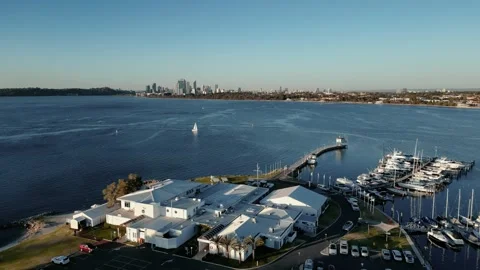 Speedboat Harbor in Perth Australia Stock Footage 273844444