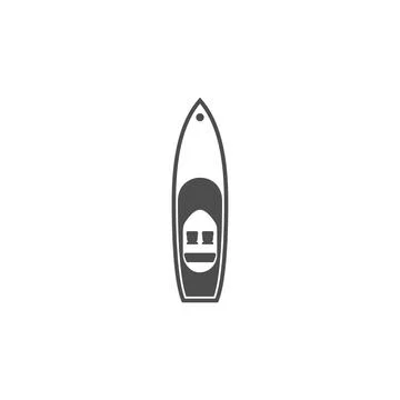 Speedboat icon. Elements of water craft from above. Premium quality graphic Illustrazione stock