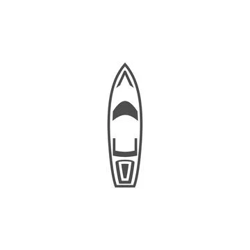 Speedboat icon. Elements of water craft from above. Premium quality graphic Illustrazione stock