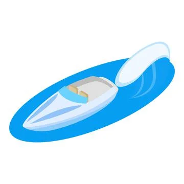 Speedboat icon, isometric style Stock Illustration