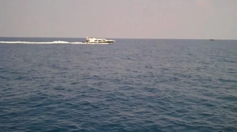 Speedboat in the Java Sea Video stock 7903181
