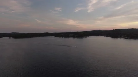 Speedboat on Lake Stock Footage 68716305