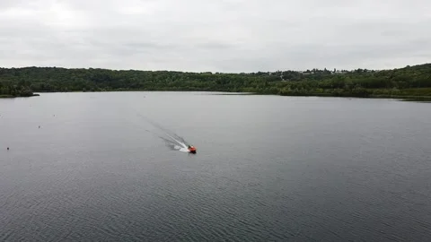 Speedboat on lake Video stock 145935864
